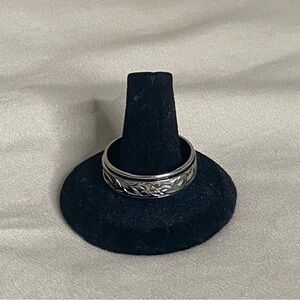 Titanium Engraved Men's Ring